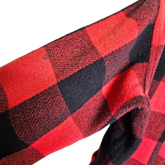Woolrich Vintage 90s Red Buffalo Plaid Wool Barn Coat Chore Jacket Cabincore L - Picture 13 of 16